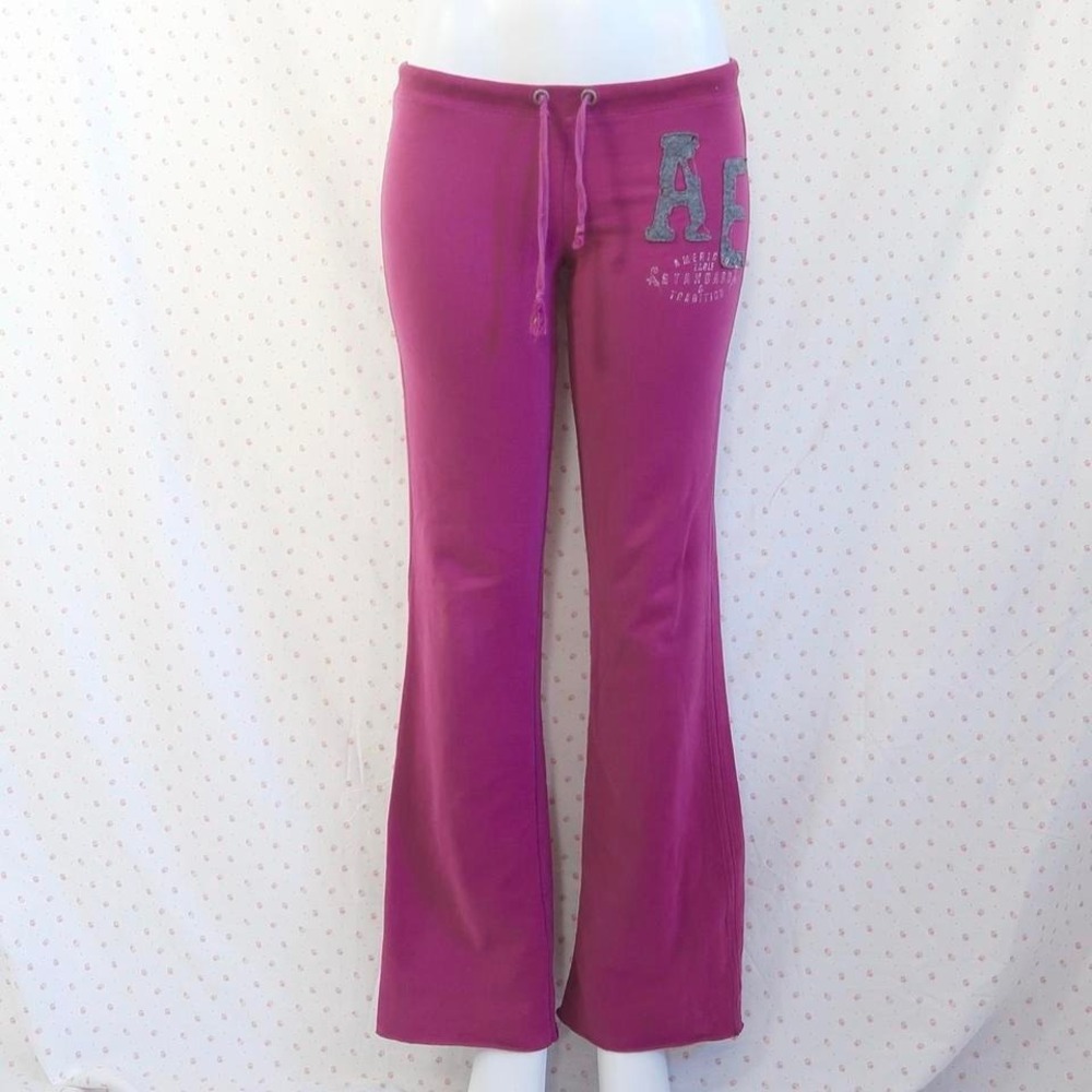 vintage american eagle pink low rise flare sweatpants y2k
